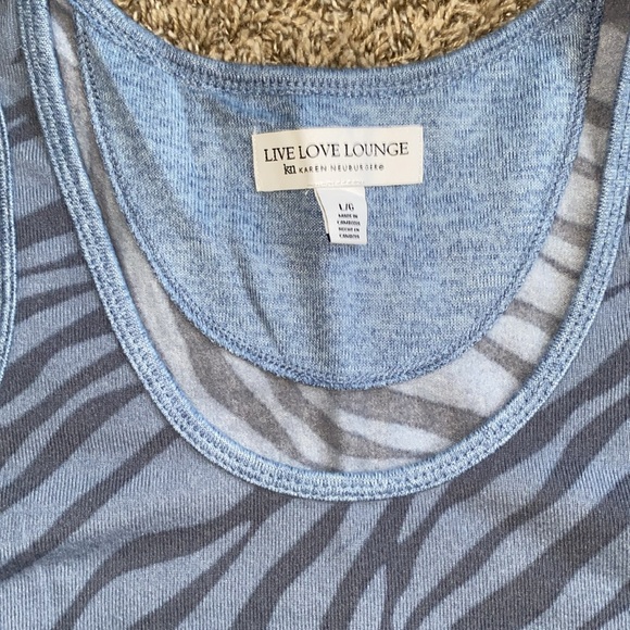 NWOT live love lounge Karen Neuburger sz L large women’s PJ set pajamas - Picture 4 of 7